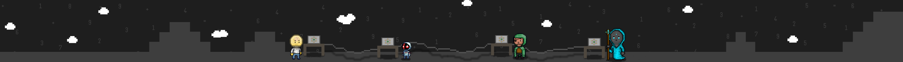 Pixelated, 90s game-style characters connecting web cables of web3 blockchain networks